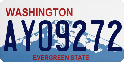 WA license plate AYO9272