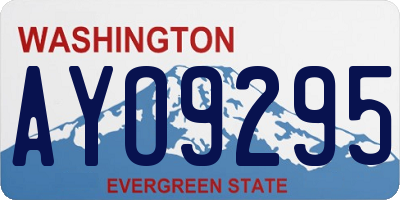 WA license plate AYO9295