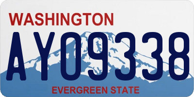 WA license plate AYO9338