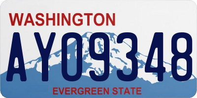 WA license plate AYO9348