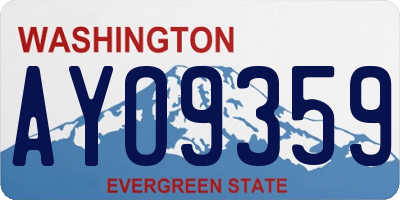 WA license plate AYO9359
