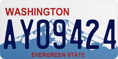 WA license plate AYO9424