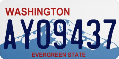 WA license plate AYO9437