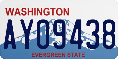 WA license plate AYO9438