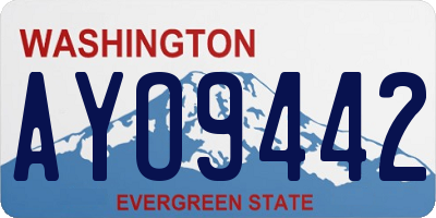WA license plate AYO9442