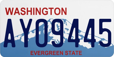 WA license plate AYO9445
