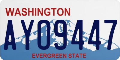 WA license plate AYO9447