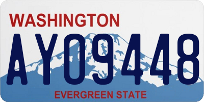 WA license plate AYO9448