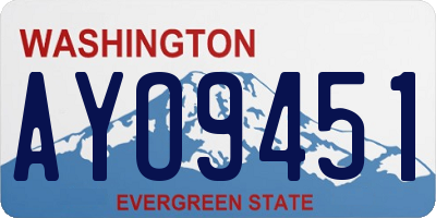 WA license plate AYO9451