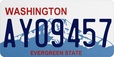 WA license plate AYO9457