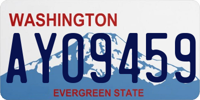 WA license plate AYO9459
