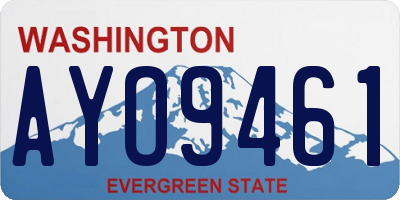 WA license plate AYO9461