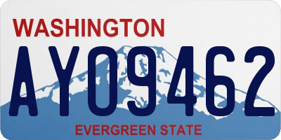 WA license plate AYO9462
