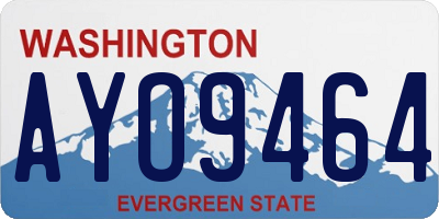 WA license plate AYO9464