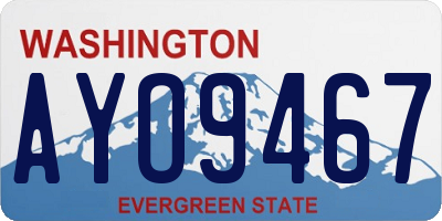 WA license plate AYO9467