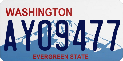 WA license plate AYO9477
