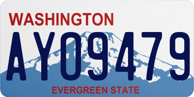 WA license plate AYO9479