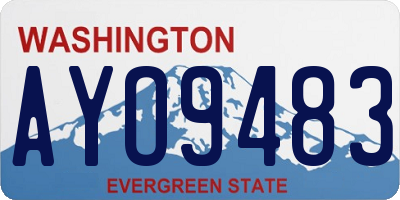 WA license plate AYO9483