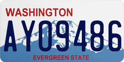 WA license plate AYO9486