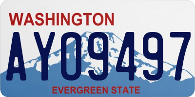 WA license plate AYO9497