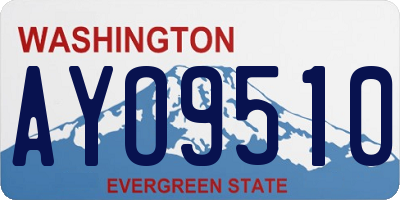 WA license plate AYO9510