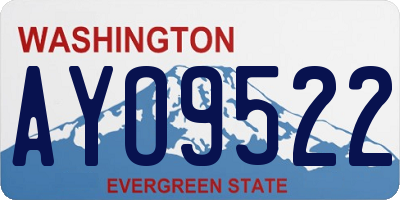 WA license plate AYO9522
