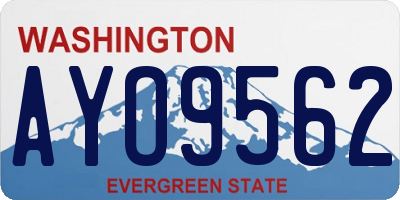 WA license plate AYO9562