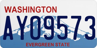 WA license plate AYO9573