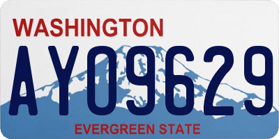 WA license plate AYO9629