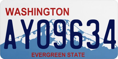 WA license plate AYO9634