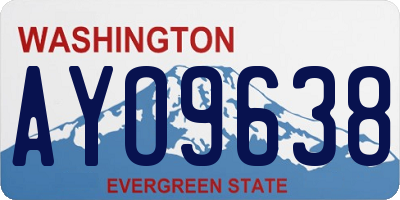WA license plate AYO9638