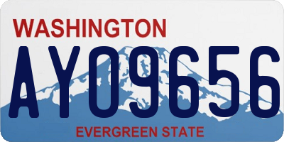 WA license plate AYO9656