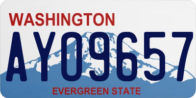 WA license plate AYO9657