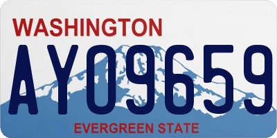 WA license plate AYO9659