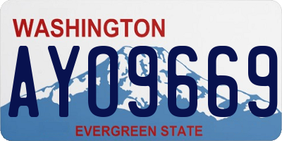 WA license plate AYO9669