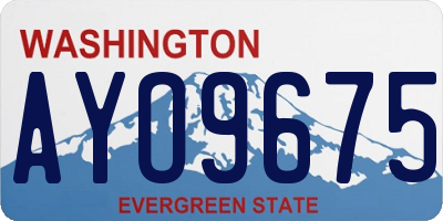 WA license plate AYO9675