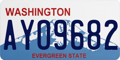 WA license plate AYO9682