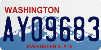 WA license plate AYO9683