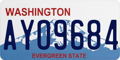 WA license plate AYO9684