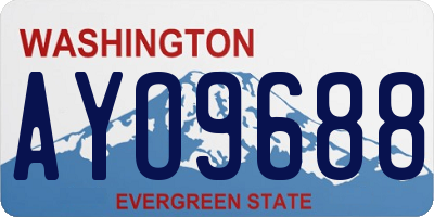 WA license plate AYO9688