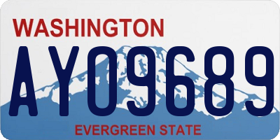 WA license plate AYO9689