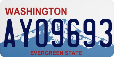 WA license plate AYO9693