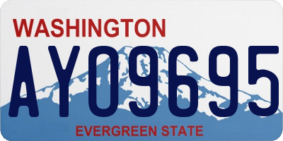 WA license plate AYO9695