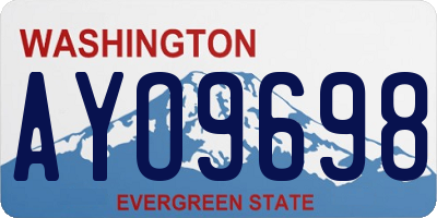WA license plate AYO9698