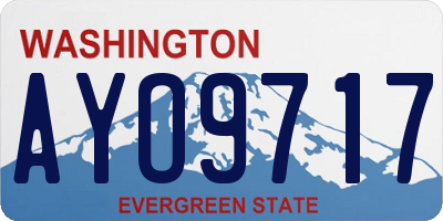WA license plate AYO9717