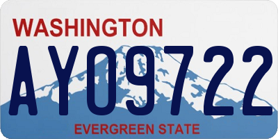 WA license plate AYO9722