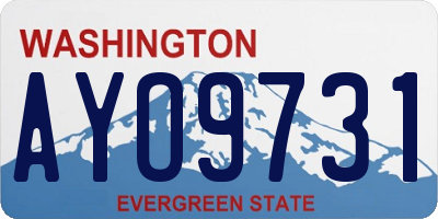 WA license plate AYO9731