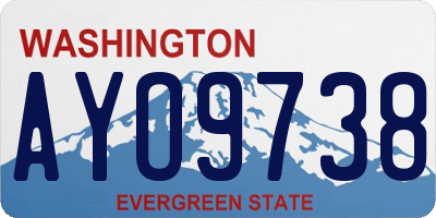 WA license plate AYO9738