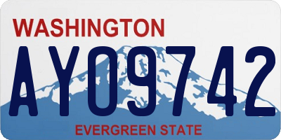 WA license plate AYO9742