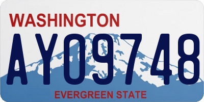 WA license plate AYO9748